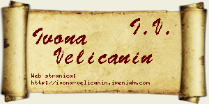 Ivona Veličanin vizit kartica